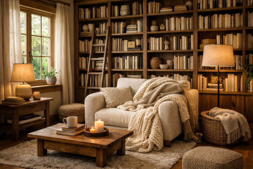 15 Creative Cozy Home Library Ideas That Make Your Reading Space Feel Warm & Beautiful 1 ChatGPT Image Feb 17 2026 04 55 24 PM