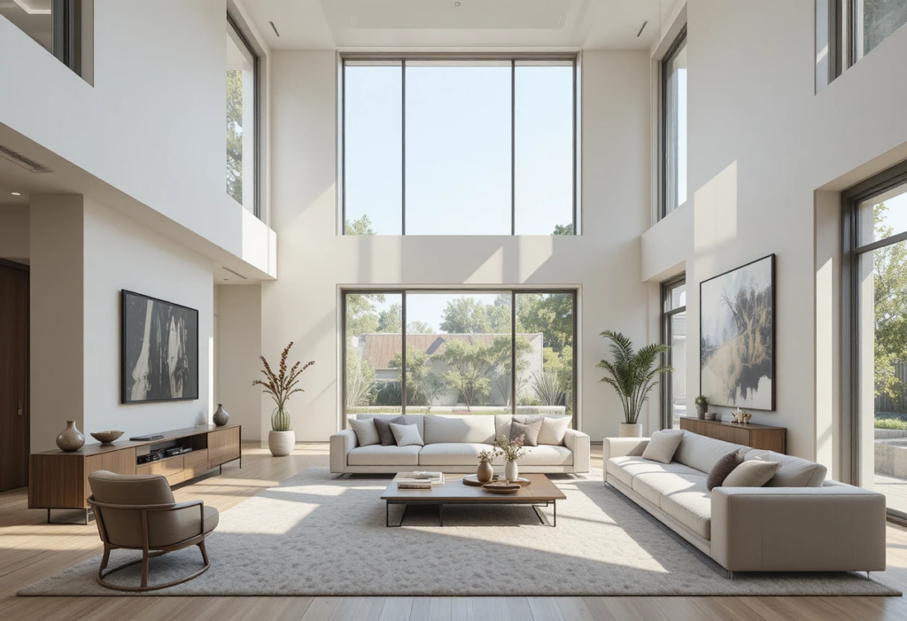 15 Creative High Ceiling Living Room Ideas That Look Grand, Stylish & Livable 2 piclumen 1770651233408