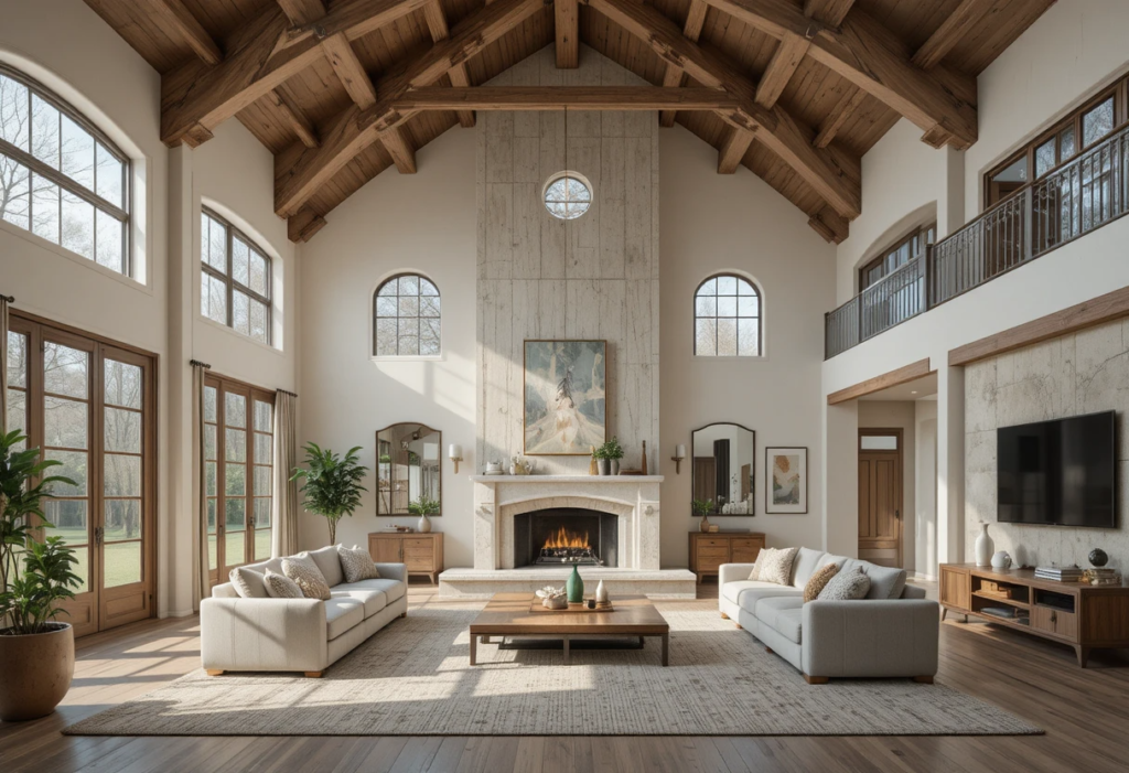 15 Creative High Ceiling Living Room Ideas That Look Grand, Stylish & Livable 6 piclumen 1770652340204