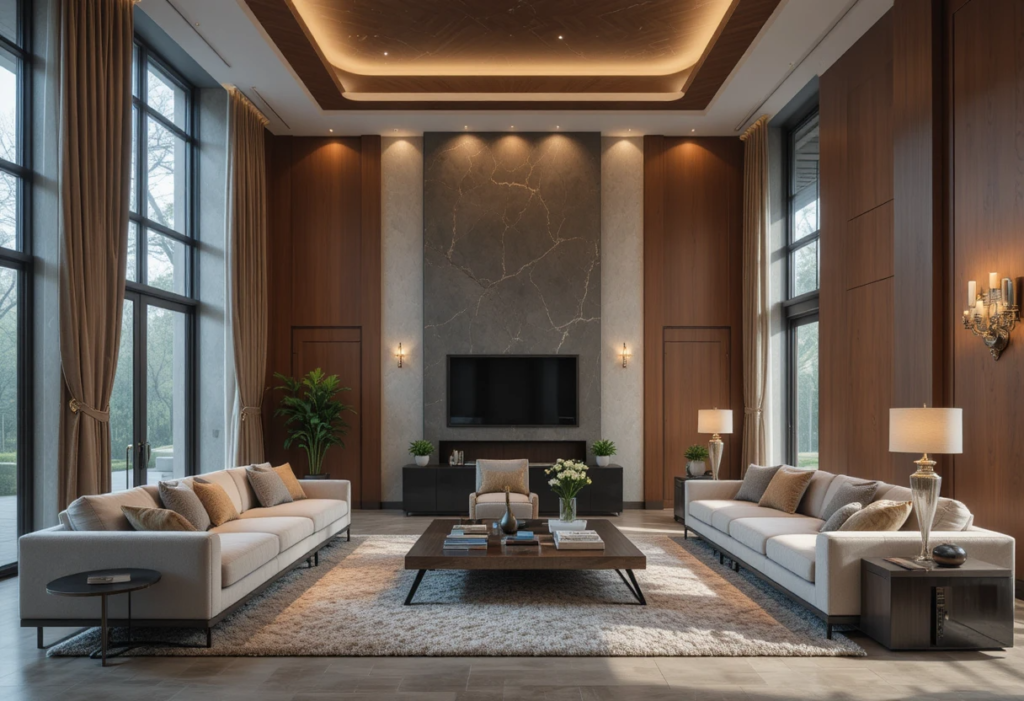 15 Creative High Ceiling Living Room Ideas That Look Grand, Stylish & Livable 13 piclumen 1770653907743