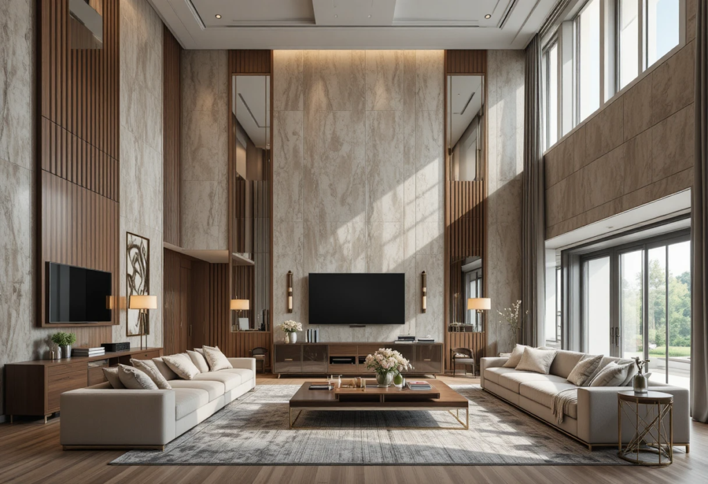 15 Creative High Ceiling Living Room Ideas That Look Grand, Stylish & Livable 14 piclumen 1770653985734