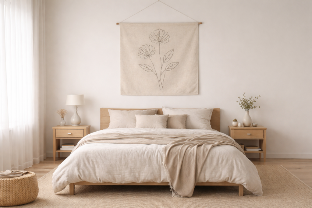Creative Tapestry Bedroom Ideas: Turn Your Bedroom into an Artful, Cozy Sanctuary (Boho to Minimalist) 9 ChatGPT Image Mar 13 2026 05 24 12 PM