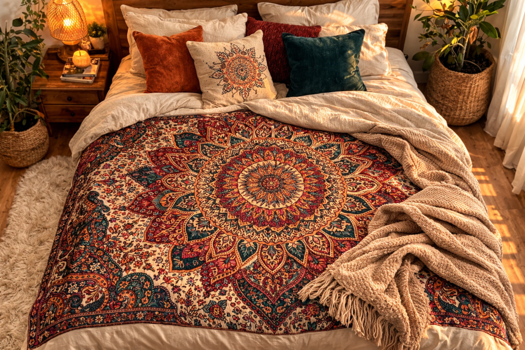Creative Tapestry Bedroom Ideas: Turn Your Bedroom into an Artful, Cozy Sanctuary (Boho to Minimalist) 8 ChatGPT Image Mar 13 2026 05 25 13 PM