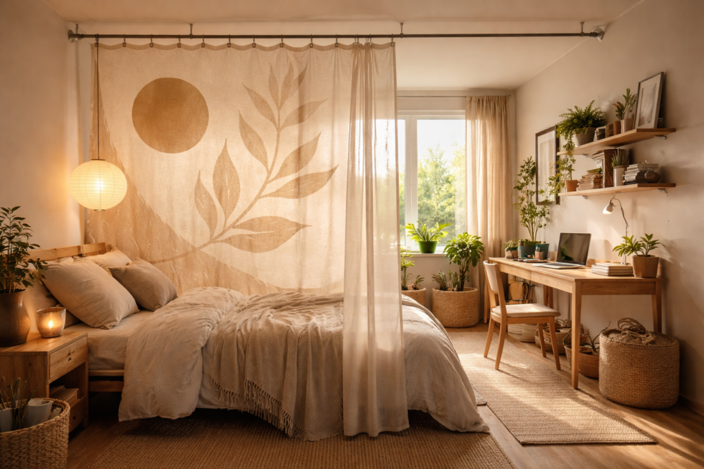 Creative Tapestry Bedroom Ideas: Turn Your Bedroom into an Artful, Cozy Sanctuary (Boho to Minimalist) 10 ChatGPT Image Mar 13 2026 05 25 42 PM
