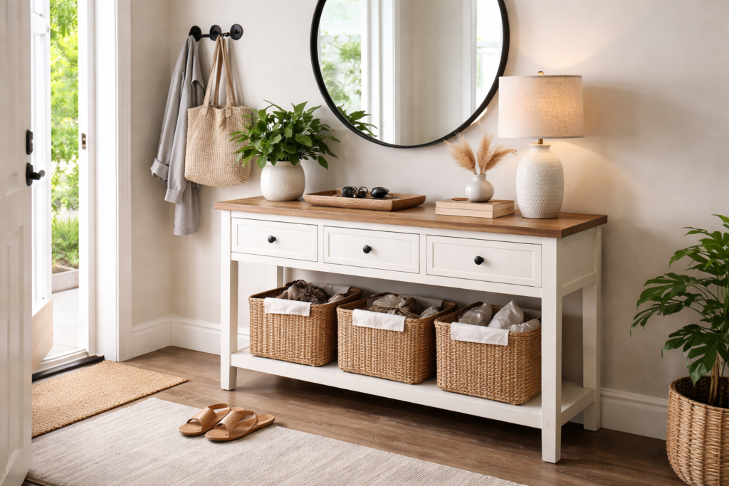 20 Modern & Creative Entryway Table Ideas 7 ChatGPT Image Mar 24 2026 06 05 25 PM