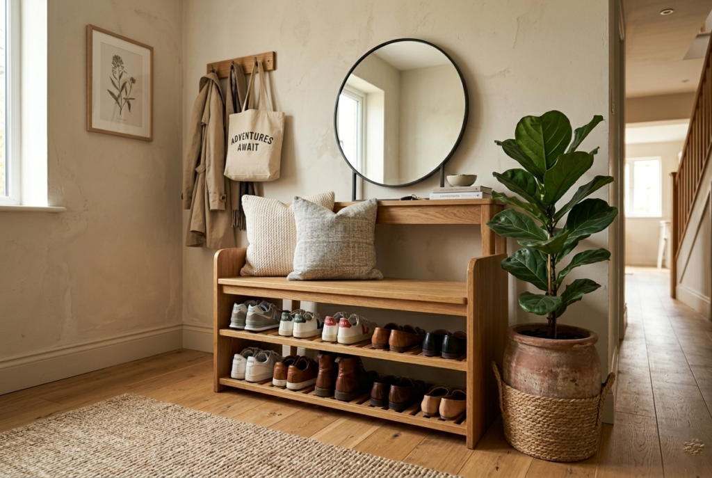 21 Stylish Entryway Ideas to Try for a Beautiful and Welcoming Home 17 Gemini Generated Image 64mbuf64mbuf64mb