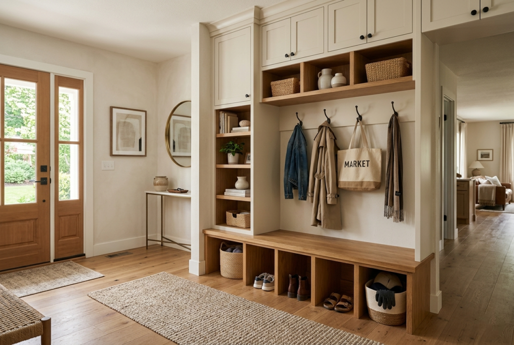 21 Stylish Entryway Ideas to Try for a Beautiful and Welcoming Home 10 Gemini Generated Image behuk6behuk6behu