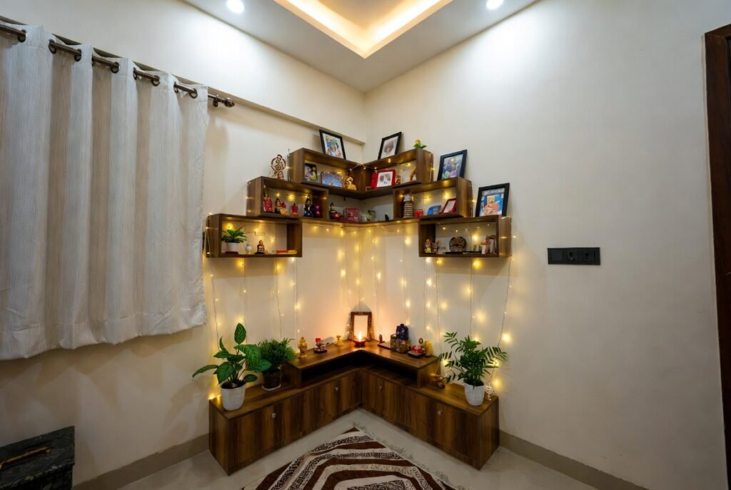 11 Modern Pooja Room Ideas Indian Style to Try for Your Home ✨ 5 1ffca15d 1d3a 4bd0 b4cd 78e6490c493b