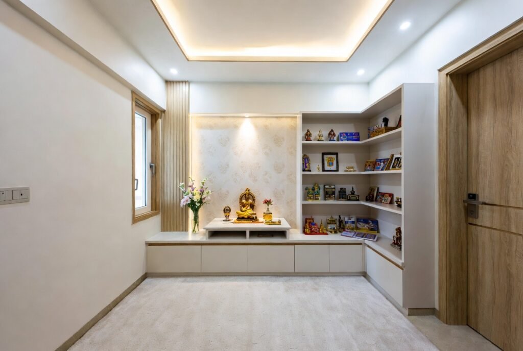 11 Modern Pooja Room Ideas Indian Style to Try for Your Home ✨ 13 86d50711 b564 4645 a107 4fa39cf745ca