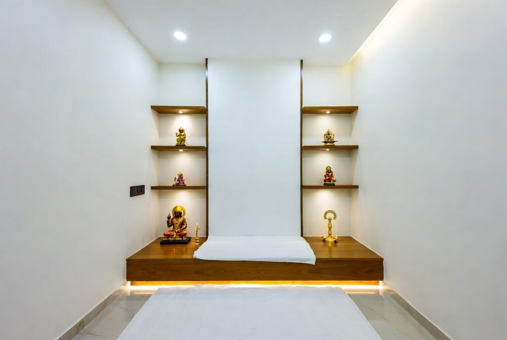 11 Modern Pooja Room Ideas Indian Style to Try for Your Home ✨ 7 abcd34ba d663 43b1 aba4 fc7f8377656e