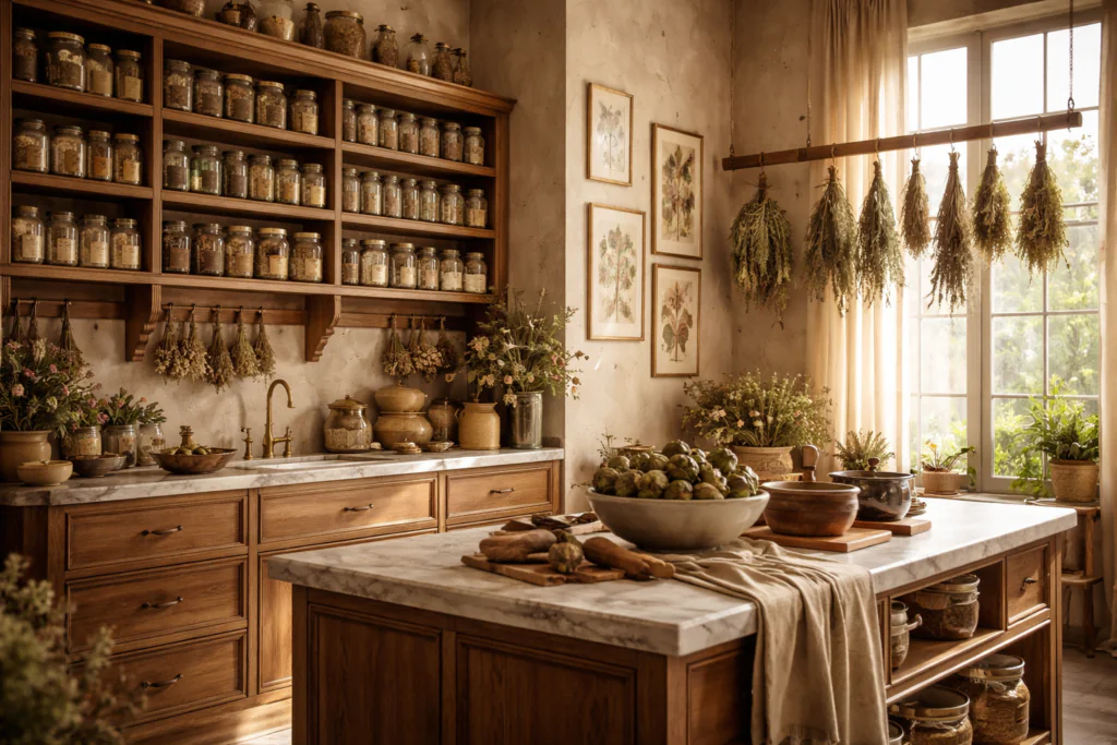 15 Creative Apothecary Kitchen Ideas: Vintage, Modern & Cozy Design Inspiration for a Magical Kitchen 1 ChatGPT Image Feb 28 2026 08 43 00 PM