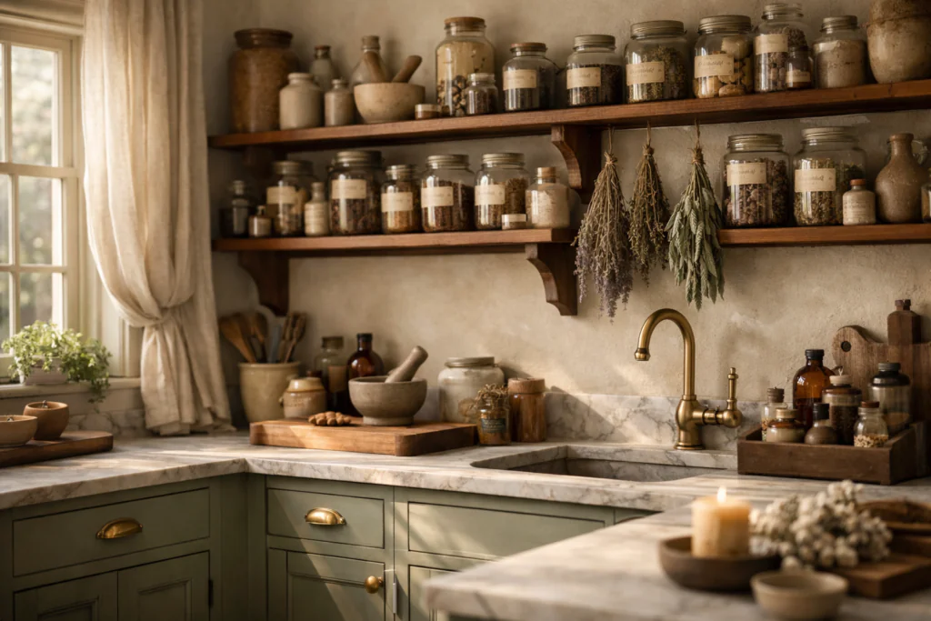 15 Creative Apothecary Kitchen Ideas: Vintage, Modern & Cozy Design Inspiration for a Magical Kitchen 10 ChatGPT Image Feb 28 2026 08 50 33 PM