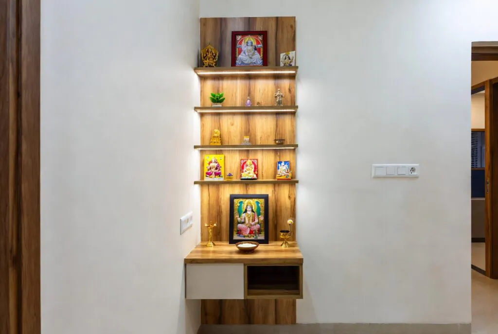 11 Modern Pooja Room Ideas Indian Style to Try for Your Home ✨ 2 4c841246 a521 4a38 a59c 8299b3a440a4