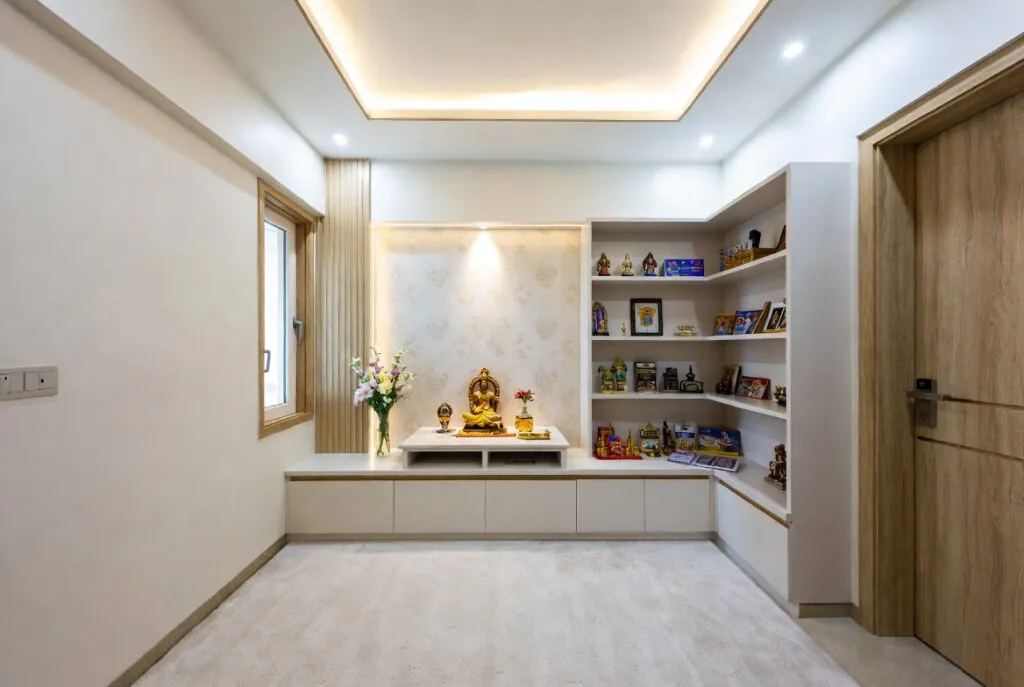 11 Modern Pooja Room Ideas Indian Style to Try for Your Home ✨ 13 86d50711 b564 4645 a107 4fa39cf745ca