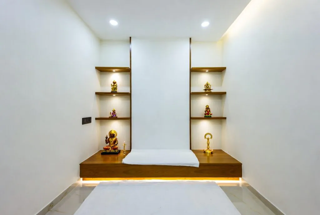 11 Modern Pooja Room Ideas Indian Style to Try for Your Home ✨ 7 abcd34ba d663 43b1 aba4 fc7f8377656e