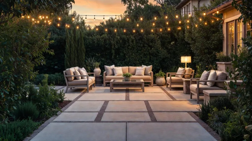 15 Paver Patio Ideas to Try 11 paver patio ideas to try modern backyard design with seating and lights