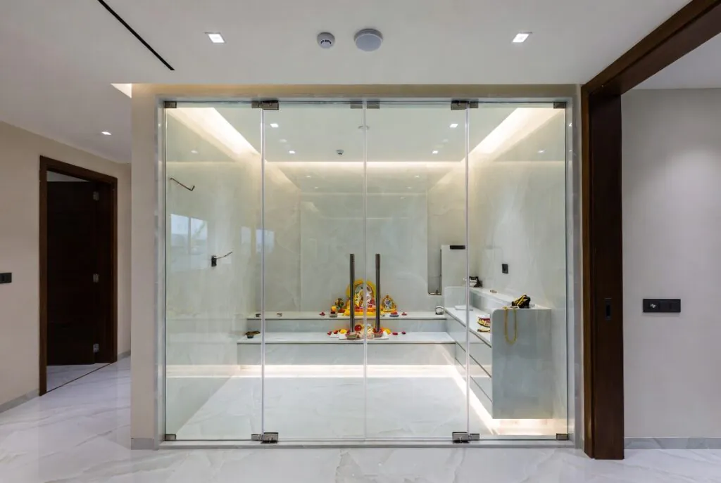 11 Modern Pooja Room Ideas Indian Style to Try for Your Home ✨ 6 f0d3a4b9 ad7b 4a41 9749 7101d62f7433