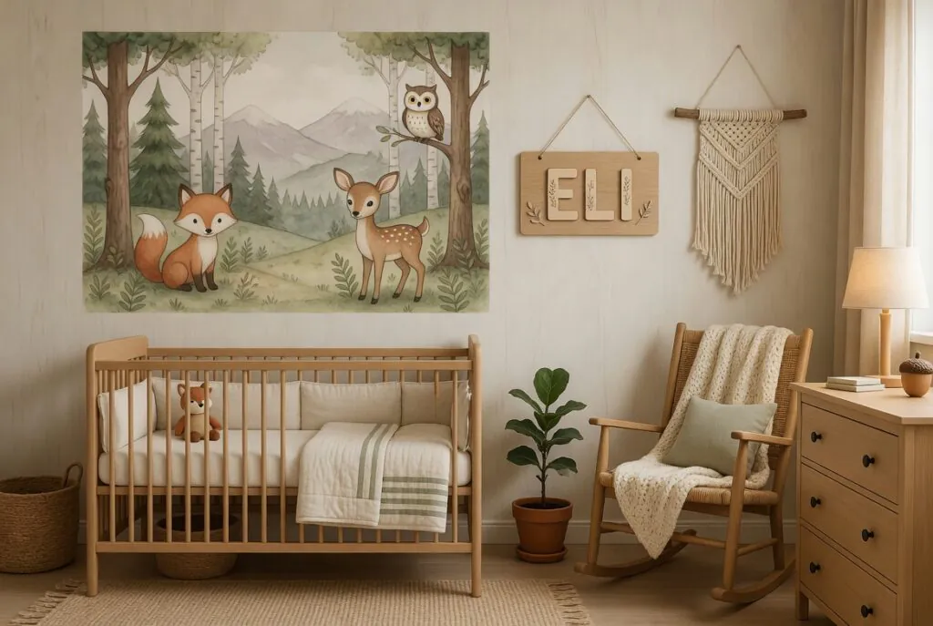 15 Creative Woodland Nursery Ideas 5 f4eeb119 d56c 4b77 b180 f34deffb7c91